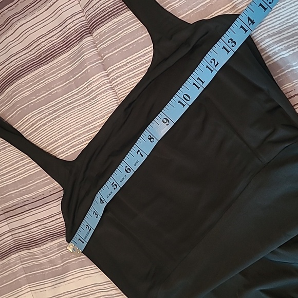 Intimately Free People Black Slinky Stretchy Ruched Side Little Black Dress Sz S - Picture 11 of 12